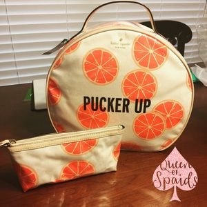 Kate Spade Grapefruit Patsy Cosmetic Bag🍊